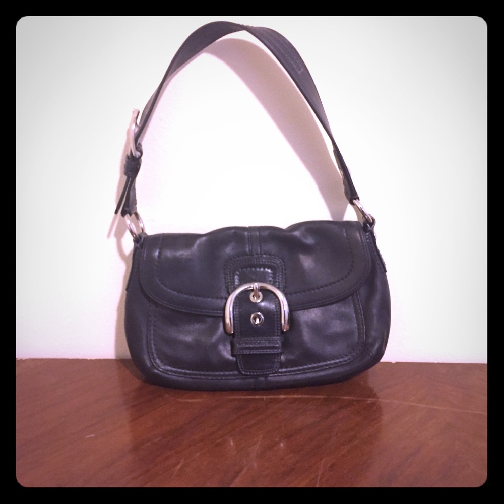 Coach Black leather purse